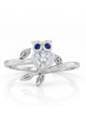 Owl Ring, 925 Sterling Silver Charmed Aroma Size 7